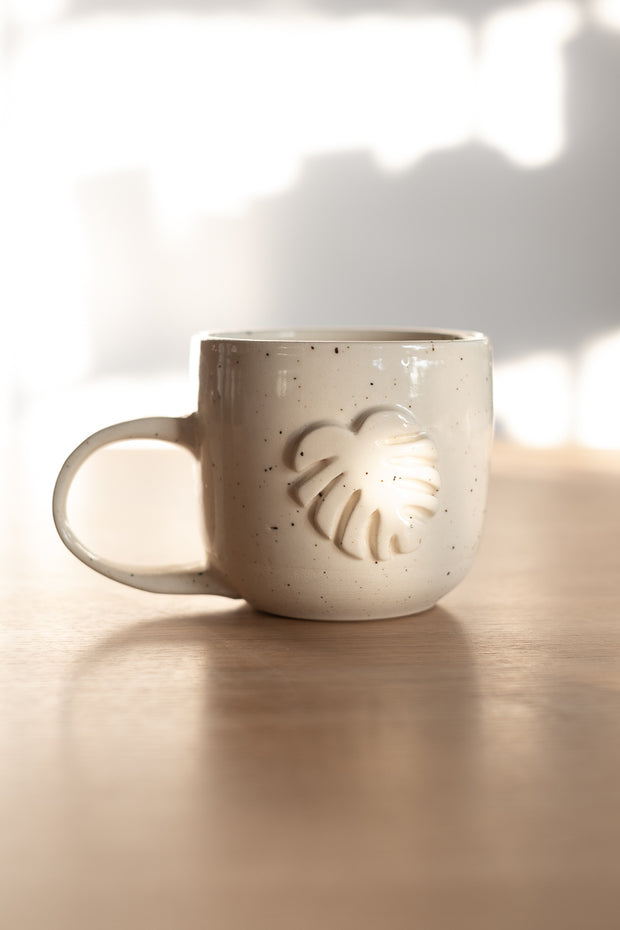 Monstera Mug Clay