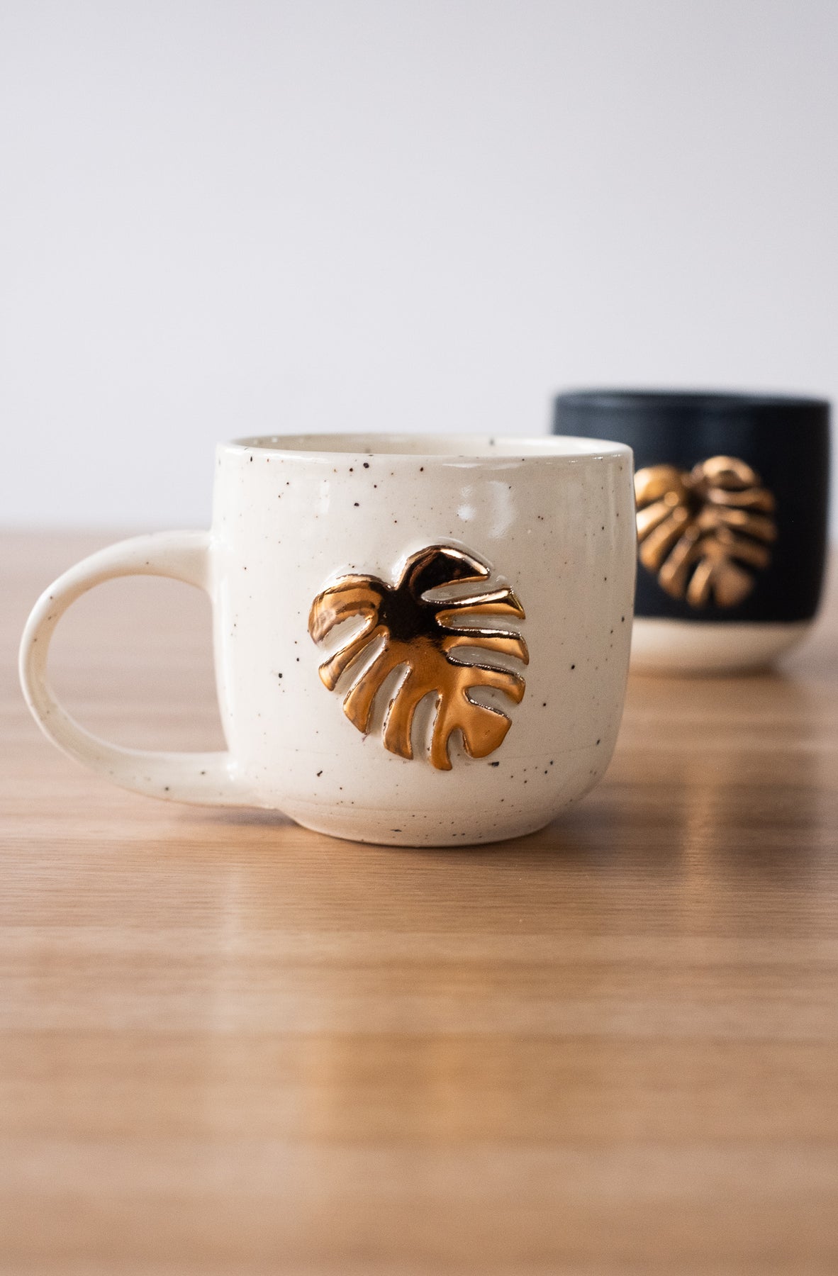 18k gold monstera mug